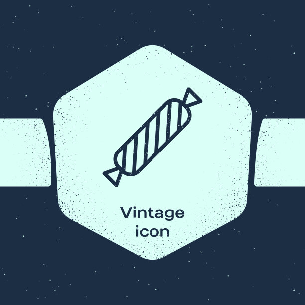 垃圾行糖果图标孤立在蓝色背景上图片下载