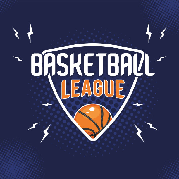 盾牌上的篮球联赛字母图片下载