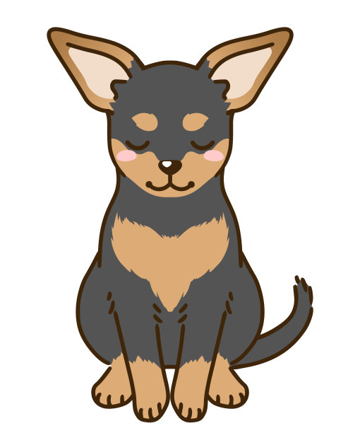 迷你Pinscher问候(黑色和棕色)图片下载