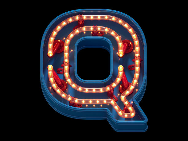 Led点霓虹灯字体。信问图片下载