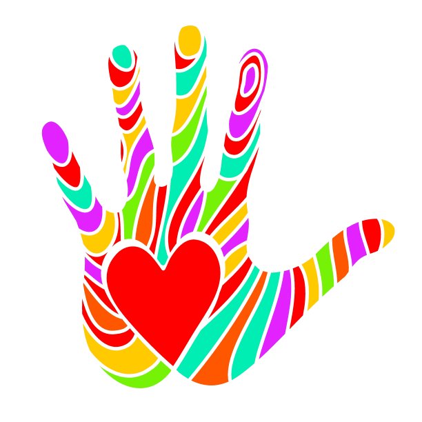 手与心的慈善理念和捐赠。图片下载