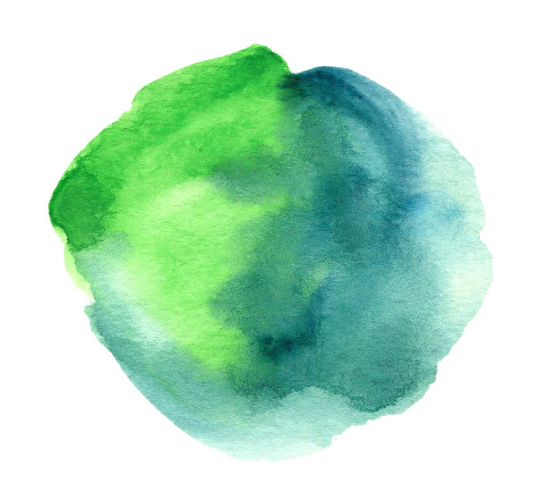 抽象水彩形状孤立在白色背景上图片下载