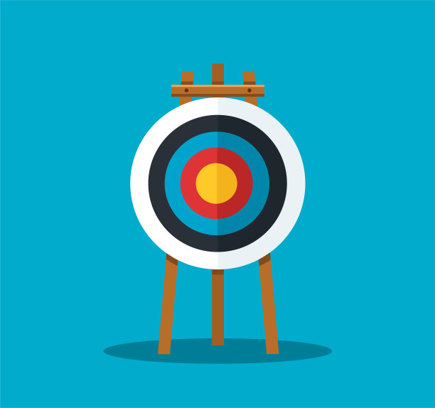 射箭的目标。目标实现的概念。矢量图图片下载
