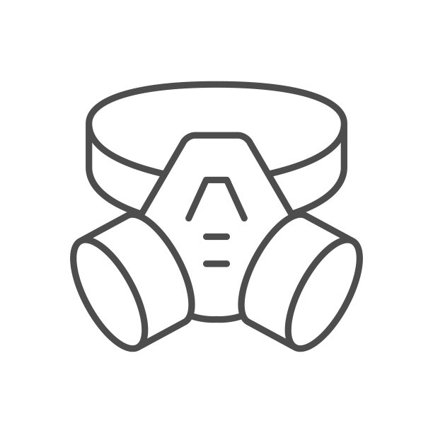 工业呼吸器线条轮廓图标图片下载