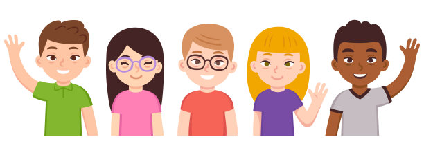 可爱的唐氏综合症卡通儿童图片下载