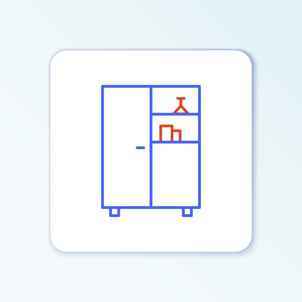 行药柜图标孤立在白色背景上。色彩斑斓的轮廓的概念。向量图片下载