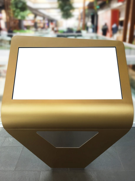 机场或商场的信息亭(屏幕有剪切路径)图片下载