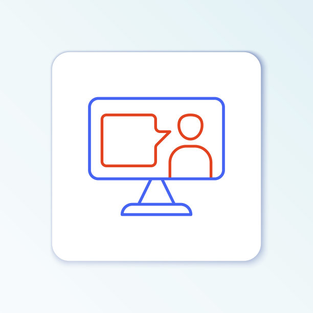 线上电子学习的不同外语图标孤立在白色背景。色彩斑斓的轮廓的概念。向量图片下载