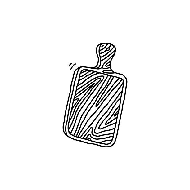 木刻板图标，手绘涂鸦风格矢量插图孤立。图片下载