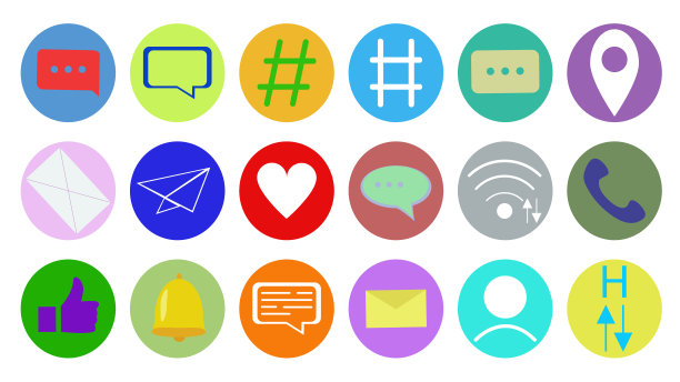 社交网络，媒体图标图片下载