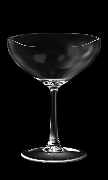 饮料玻璃孤立在黑色背景上图片下载