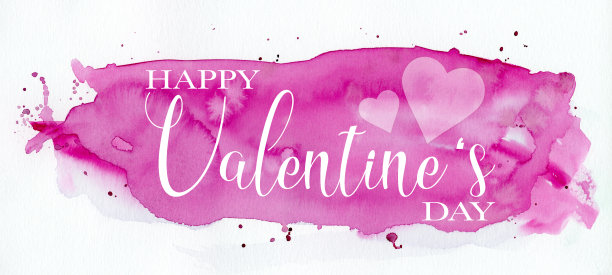 粉红色彩色抽象水彩飞溅笔刷纹理插图艺术纸-创意水彩画，孤立在白色背景横幅全景，帆布设计，手绘图片下载