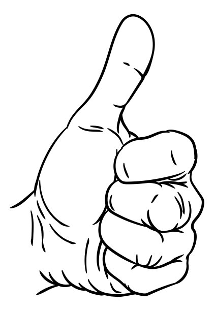 手大拇指向上的手势大拇指伸出手指握拳图片下载