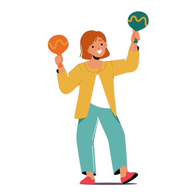 才华横溢的小艺术家用沙球表演流行乐曲。女孩弹奏打击乐器准备考试图片下载