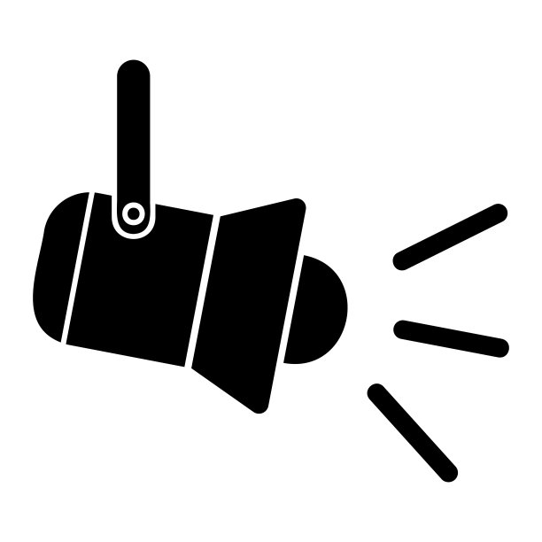 聚光灯下矢量图标。简单的平面风格图片下载