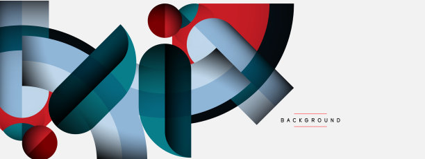 时尚的形状，颜色，最小的设计组成图片下载