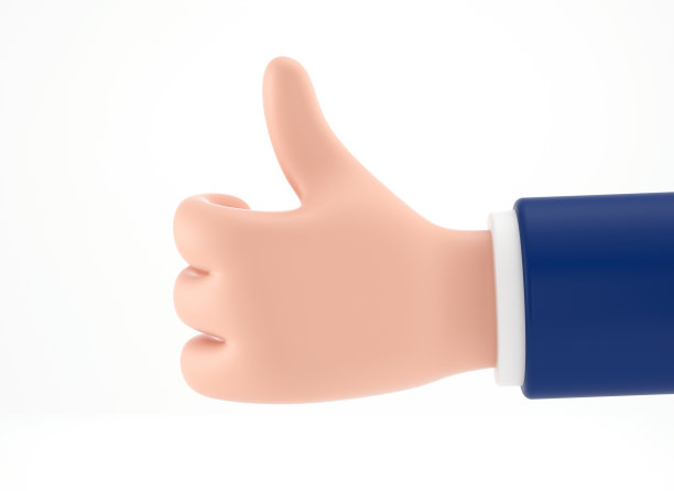 大拇指手3d插图图片下载