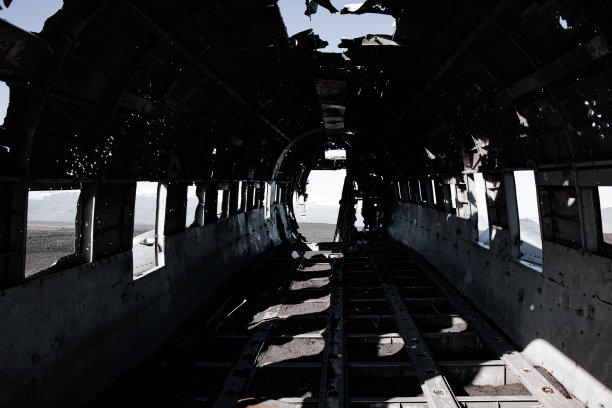 在冰岛Solheimasandur的DC-3飞机残骸中图片下载