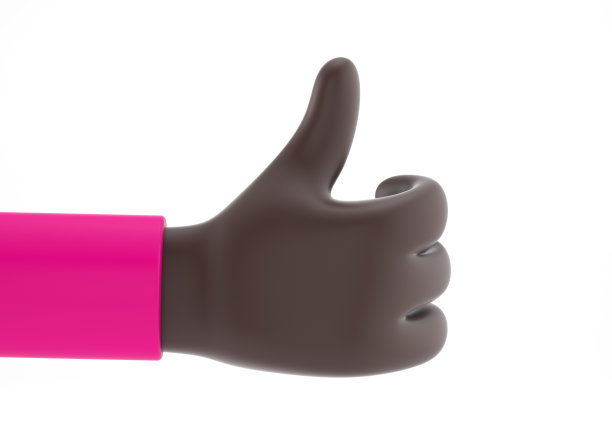 手与拇指向上孤立在白色图片下载