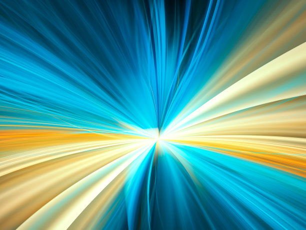 现代分形背景与条纹和透视效果- 3d插图图片下载