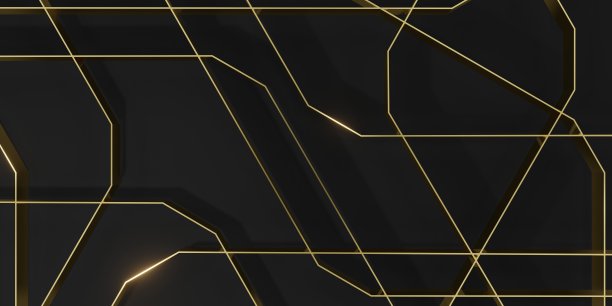 黑色背景抽象彩色灯光闪亮线条背景3d插图场景技术概念图片下载