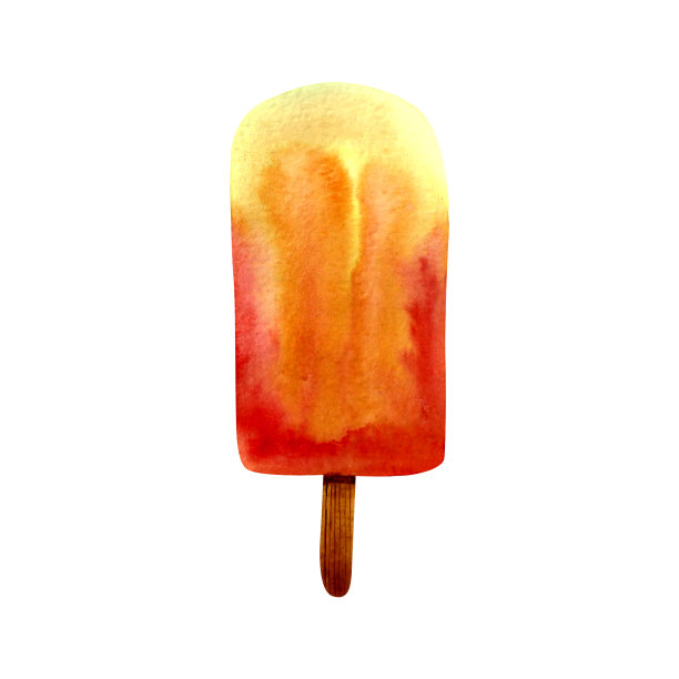 水彩彩色冰淇淋。手绘插图。图片下载
