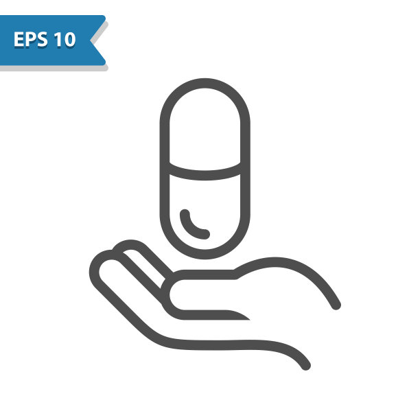 手与药丸图标。健康,医疗保健图片下载