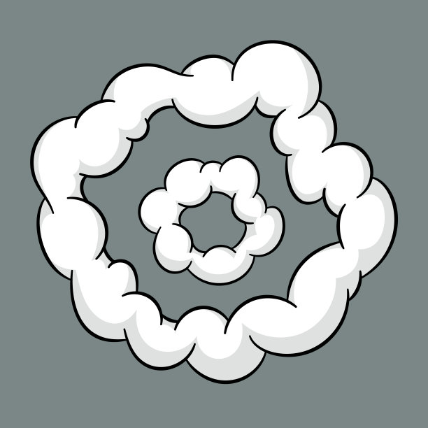 漫画云或烟雾，卡通矢量运动效果，和爆炸图片下载