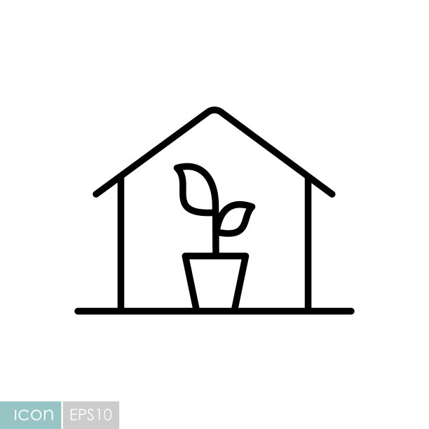 温室内的矢量图标幼苗图片下载