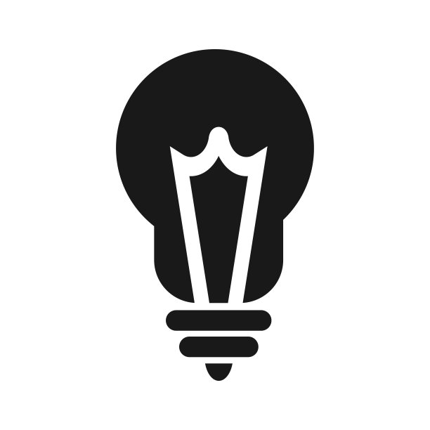 白炽灯泡图标：创意的象征，矢量插图，适用于设计和网页图片下载