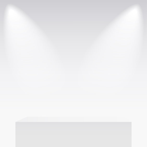 摘要背景与白色讲台的介绍与聚光灯。向量图片下载