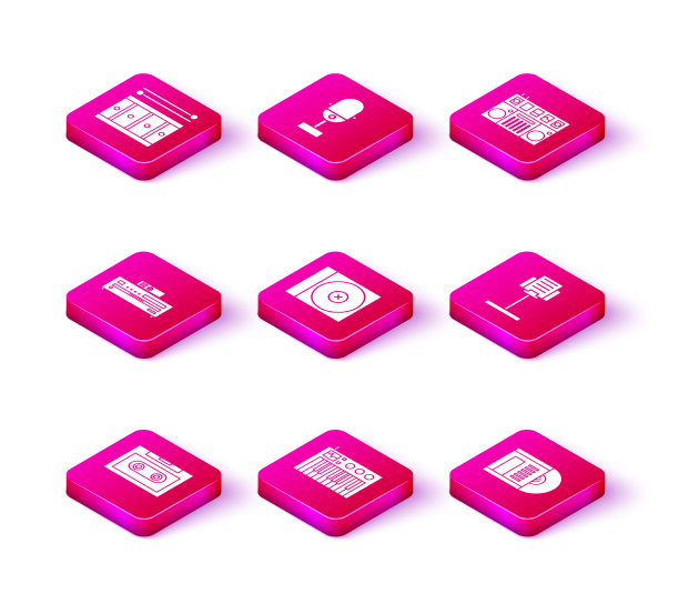 设置复古盒式录音带音乐合成器图片下载