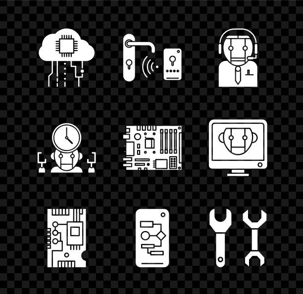 集物联网工人机器人电子图片下载