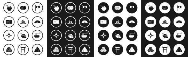 把日本国旗插在寿司杆上图片下载