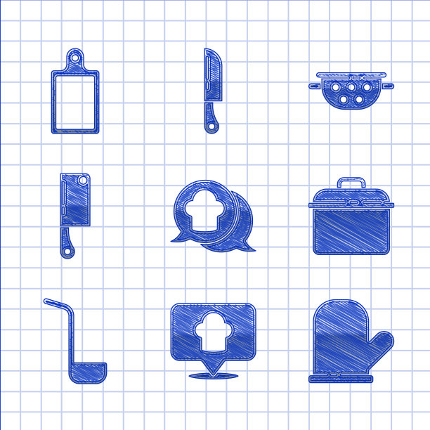 设置厨师帽在演讲气泡与位置烤箱图片下载