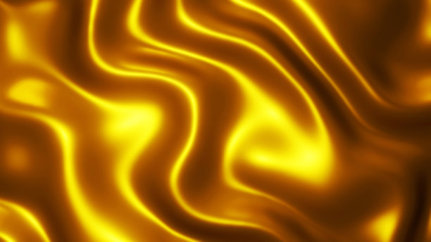 金黄色的金属质感带有波浪，液态的金色金属图片下载