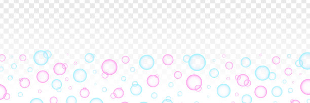 粉红色和蓝色的矢量肥皂泡图片下载