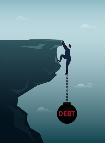 债务将人们拖向悬崖图片下载