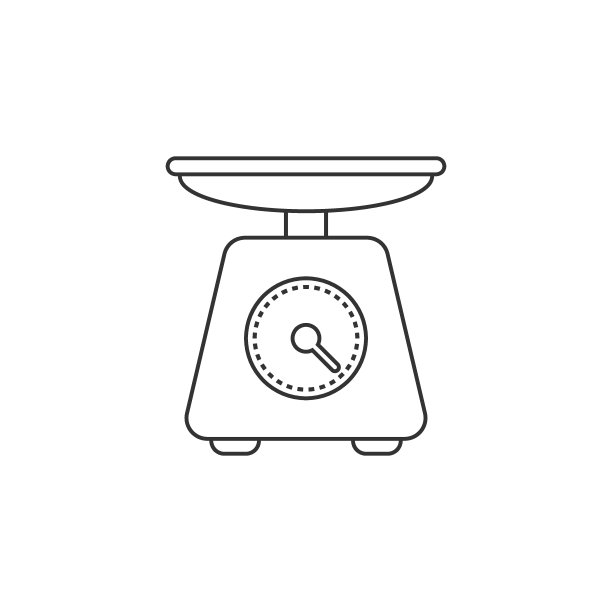 浴室体重秤图标在平坦的风格。质量测量矢量插图孤立的背景。超重标牌经营理念。图片下载