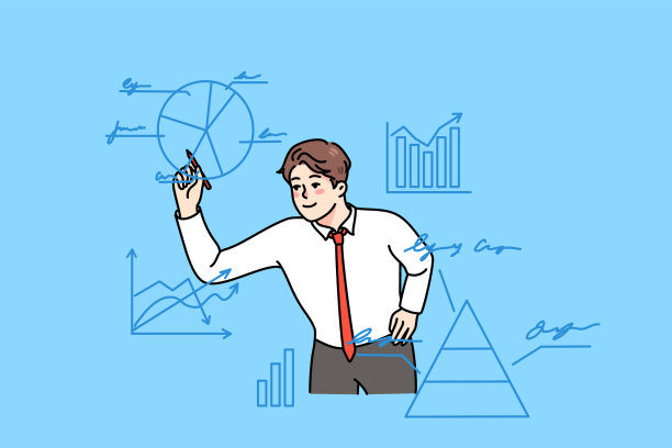 商务人员在公司办公室使用图表图片下载