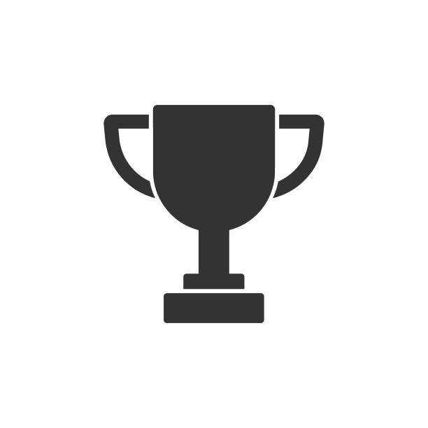 奖杯杯图标在平坦的风格。杯子奖矢量插图孤立的背景。获奖标识经营理念。图片下载