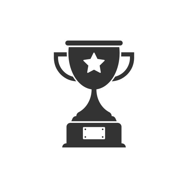奖杯杯图标在平坦的风格。杯子奖矢量插图孤立的背景。获奖标识经营理念。图片下载