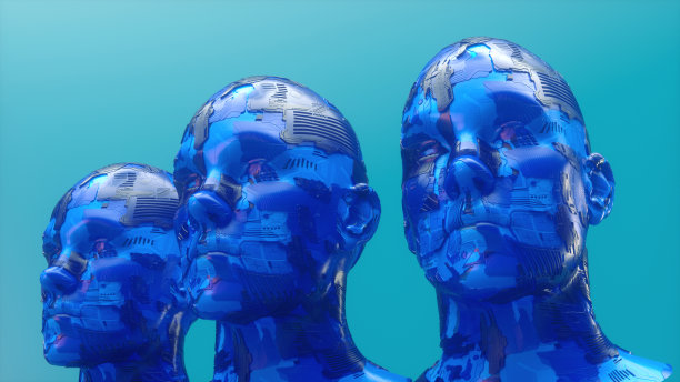 3 d渲染。克隆人类的数据图片下载