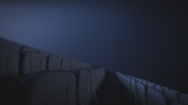 观众的空座位。观众的房间。图片下载