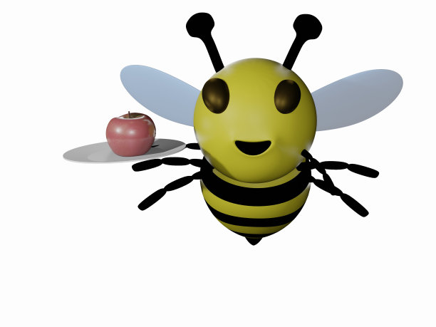 蜜蜂和苹果图片下载