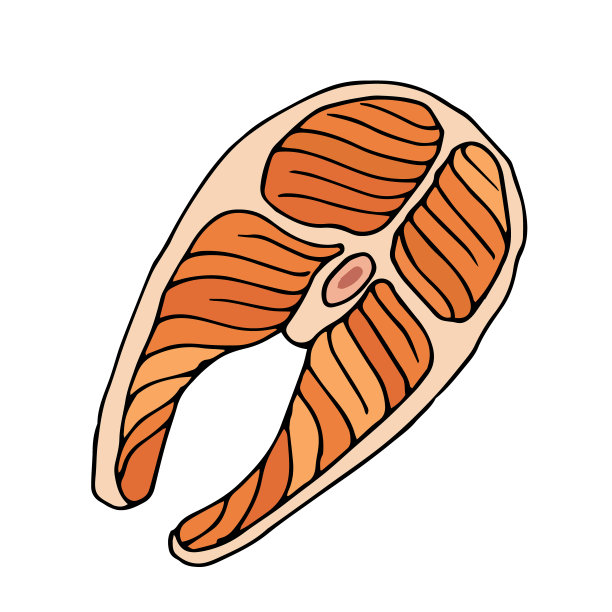 向量剪辑鲑鱼的艺术图片下载