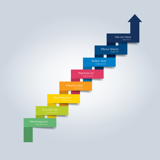 循序渐进的信息图表。方案图,模板。向量。图片下载