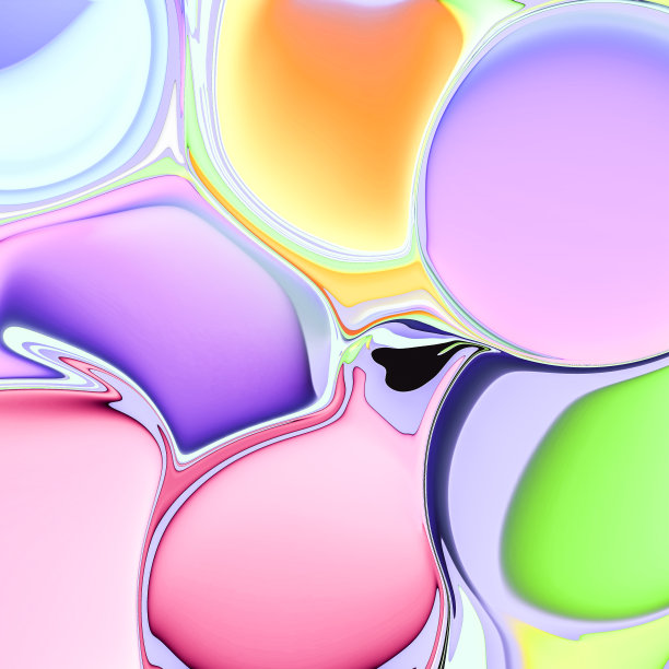 抽象泡沫绿色丁香紫色粉红黄色背景图片下载