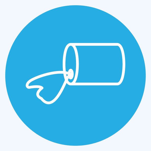 化学泄漏图标在时尚的蓝色眼睛风格孤立在软蓝色背景图片下载