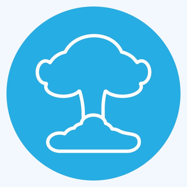 爆炸图标在时尚的蓝色眼睛风格孤立在柔和的蓝色背景图片下载